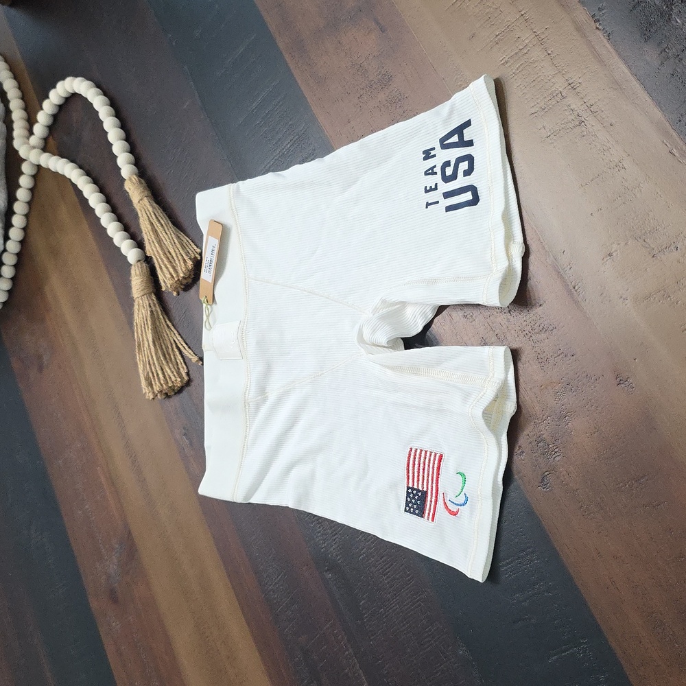 SKIMS RIB Boxer Short Team USA PARALYMPIC Capsule WHITE XXS,2XL NWT